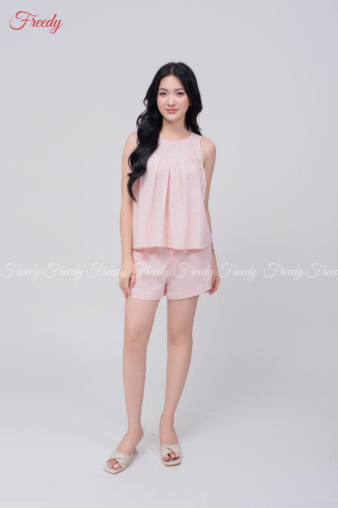Bộ sát nách nữ thêu chìm - WBS2438