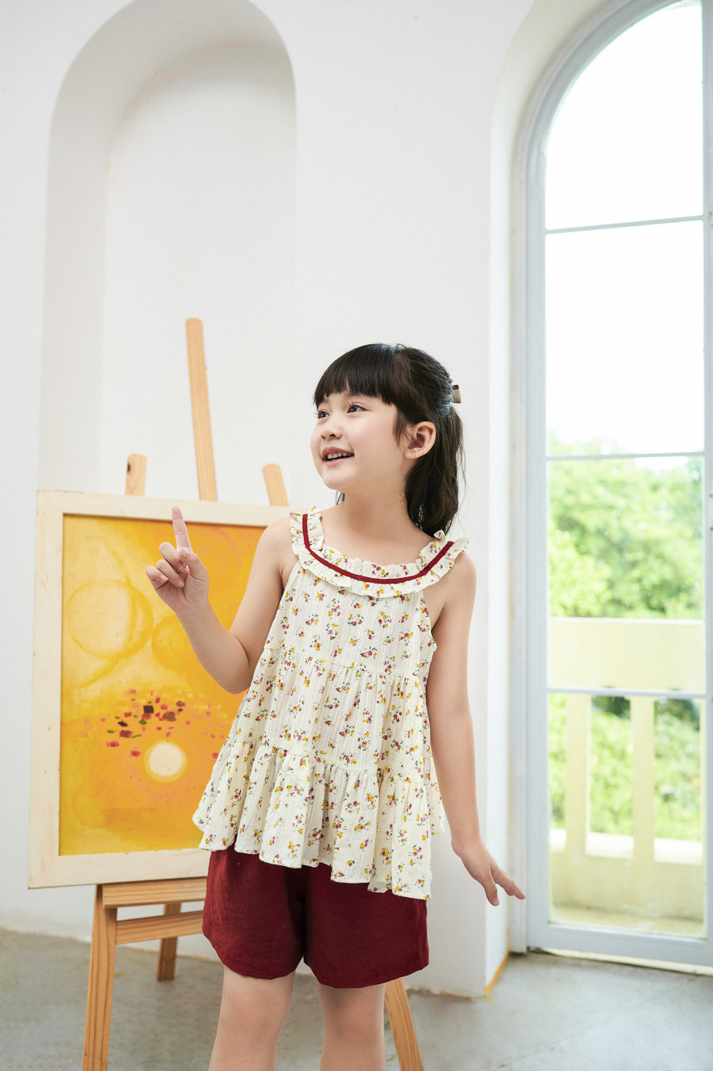 Bộ 2 dây bé gái cotton hoa nhí - KBH2210