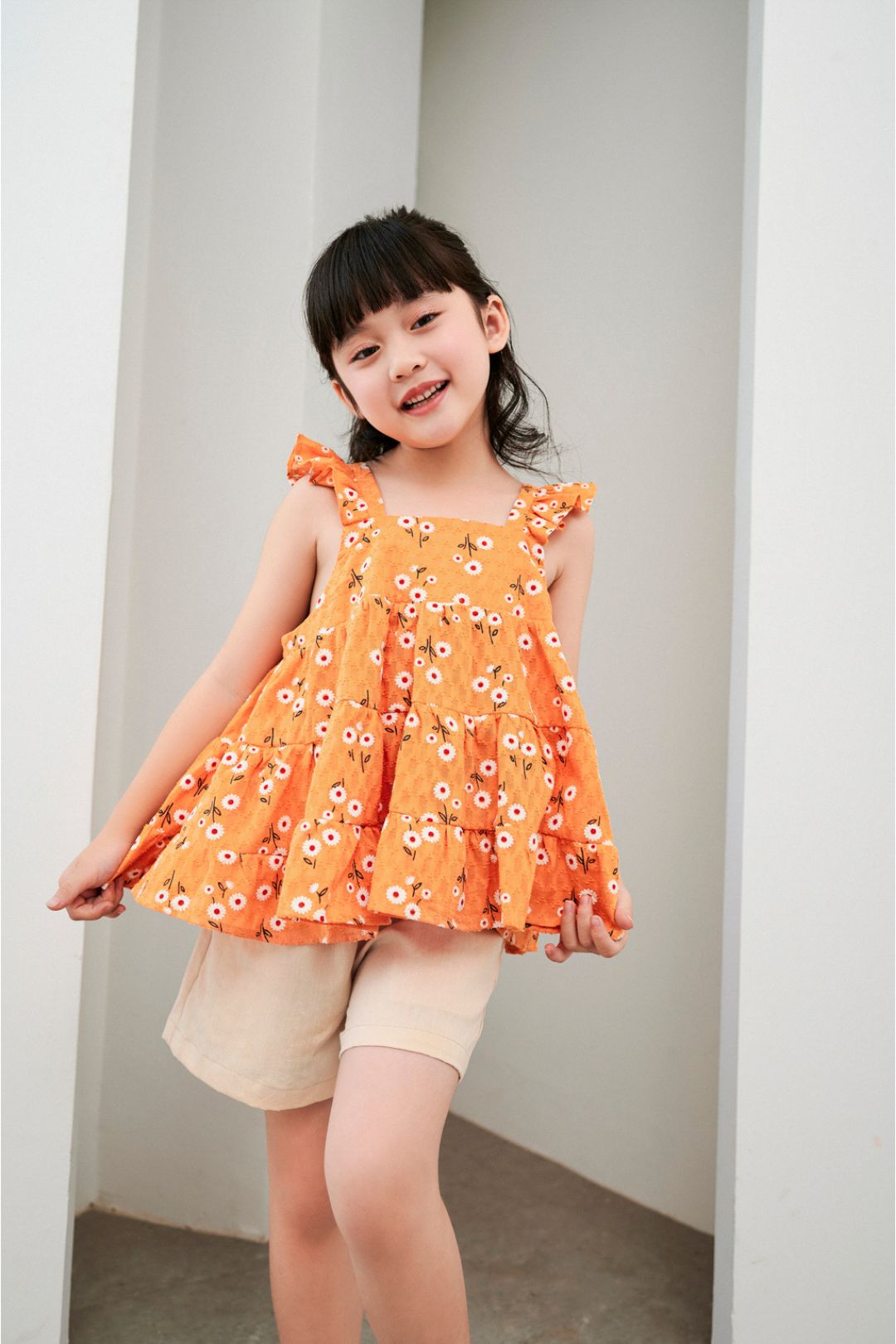 Áo hai dây bé gái họa tiết hoa nhí - KAH2207