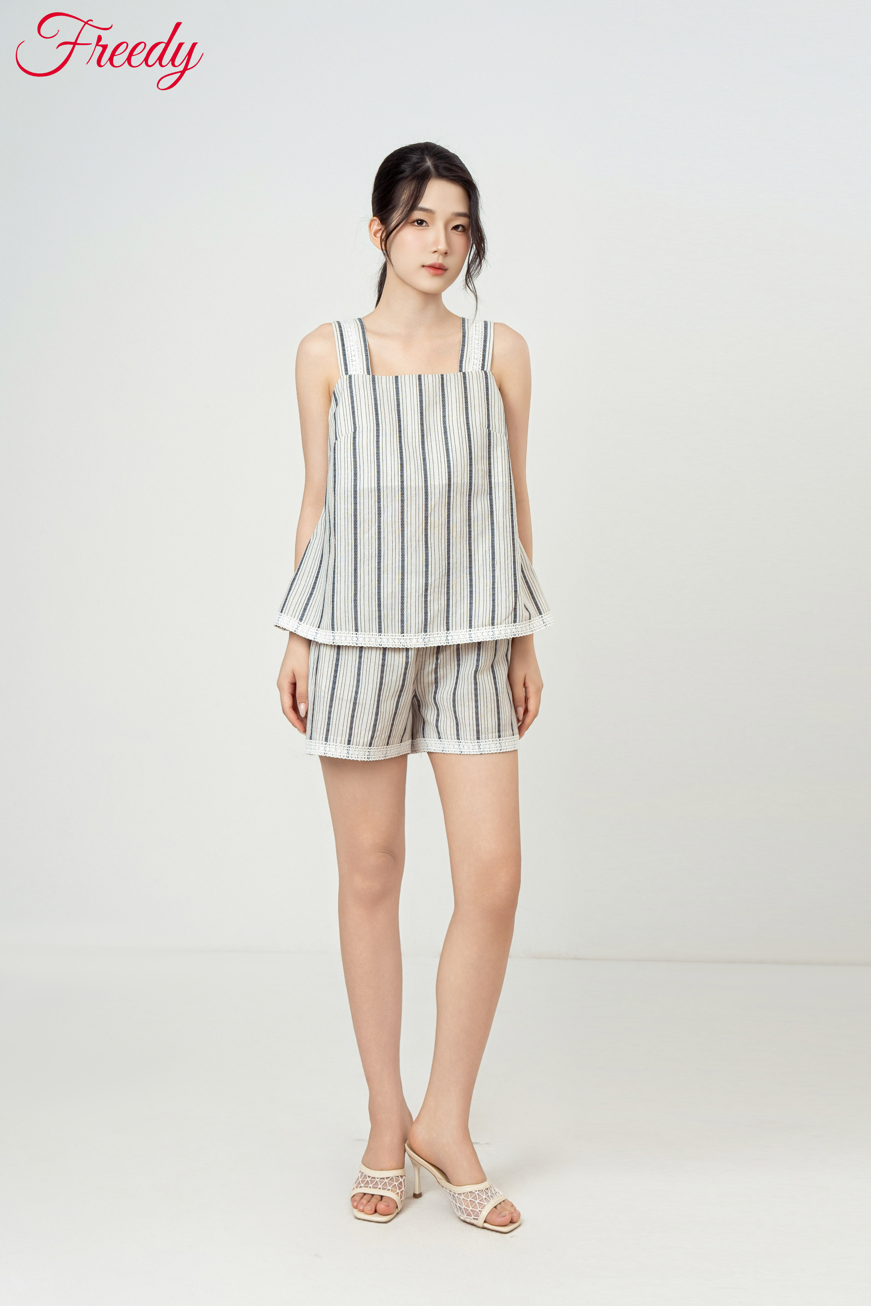 Bộ 2 dây nữ kẻ linen - WBH2607