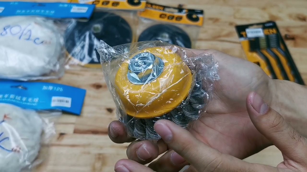 Các loại cước gắn máy khoan và máy mài, đế đánh bóng và nỉ lông cừu