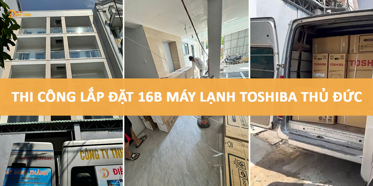 Thi công lắp đặt 16 bộ máy lạnh Toshiba cho căn hộ dịch vụ Thủ Đức