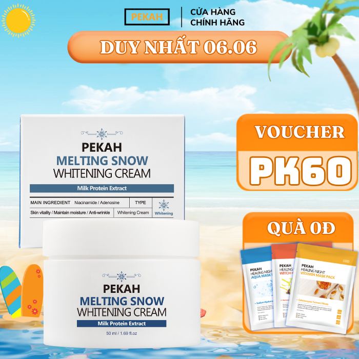 [ NHẬP MÃ KMT40 ] Kem Dưỡng Da Nâng Tone Và Ngừa Nếp Nhăn PEKAH - PEKAH Melting Snow Whitening Cream