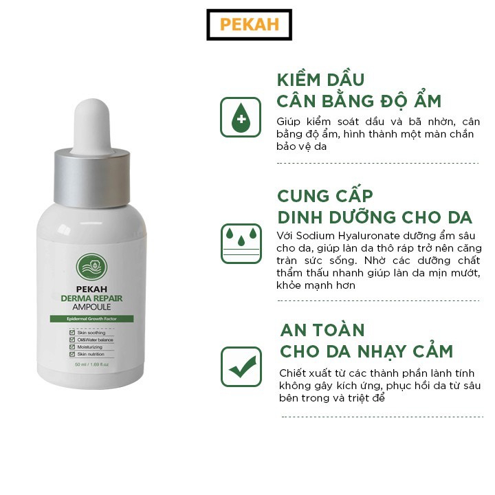 [ 2 items] Bộ Sản Phẩm Cải Thiện Và Phục Hồi Da Mụn Gồm Serum Và Kem Dưỡng Da PEKAH