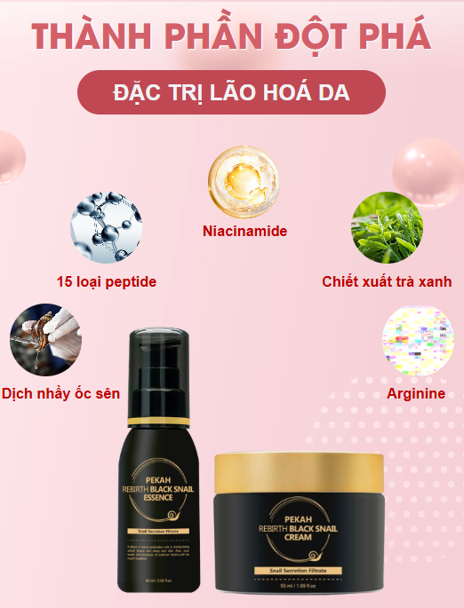 Combo đêm serum 50ml + kem dưỡng ốc sên đen 50ml