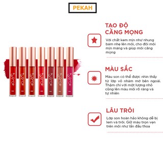 [NHẬP MÃ PK20D]Son Kem Lì Cực Nhẹ Môi , Mịn Như Nhung Và Lâu Trôi PEKAH WINSOME - PEKAH WINSOME Cotton Tint