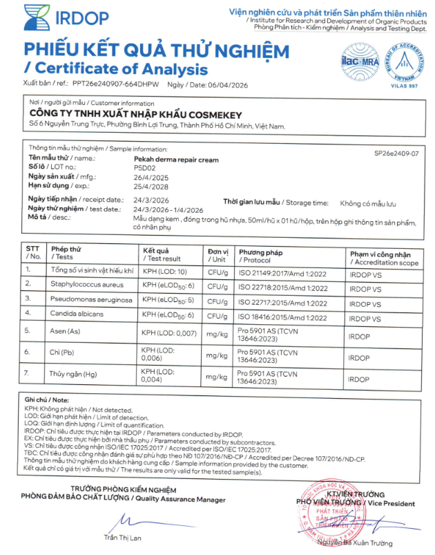 [ NHẬP MÃ PEKAH20 ] Kem Dưỡng Phục Hồi Da Hư Tổn ( Da Mụn ) PEKAH - PEKAH Derma Repair Cream