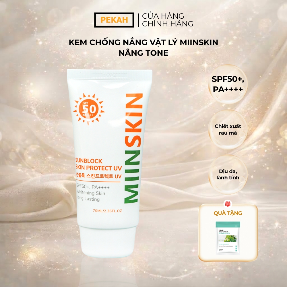 [ Nhập mã KM30K ] Kem Chống Nắng Vật Lý Nâng Tone , Bảo Vệ Da MIINSKIN SPF 50, PA++++