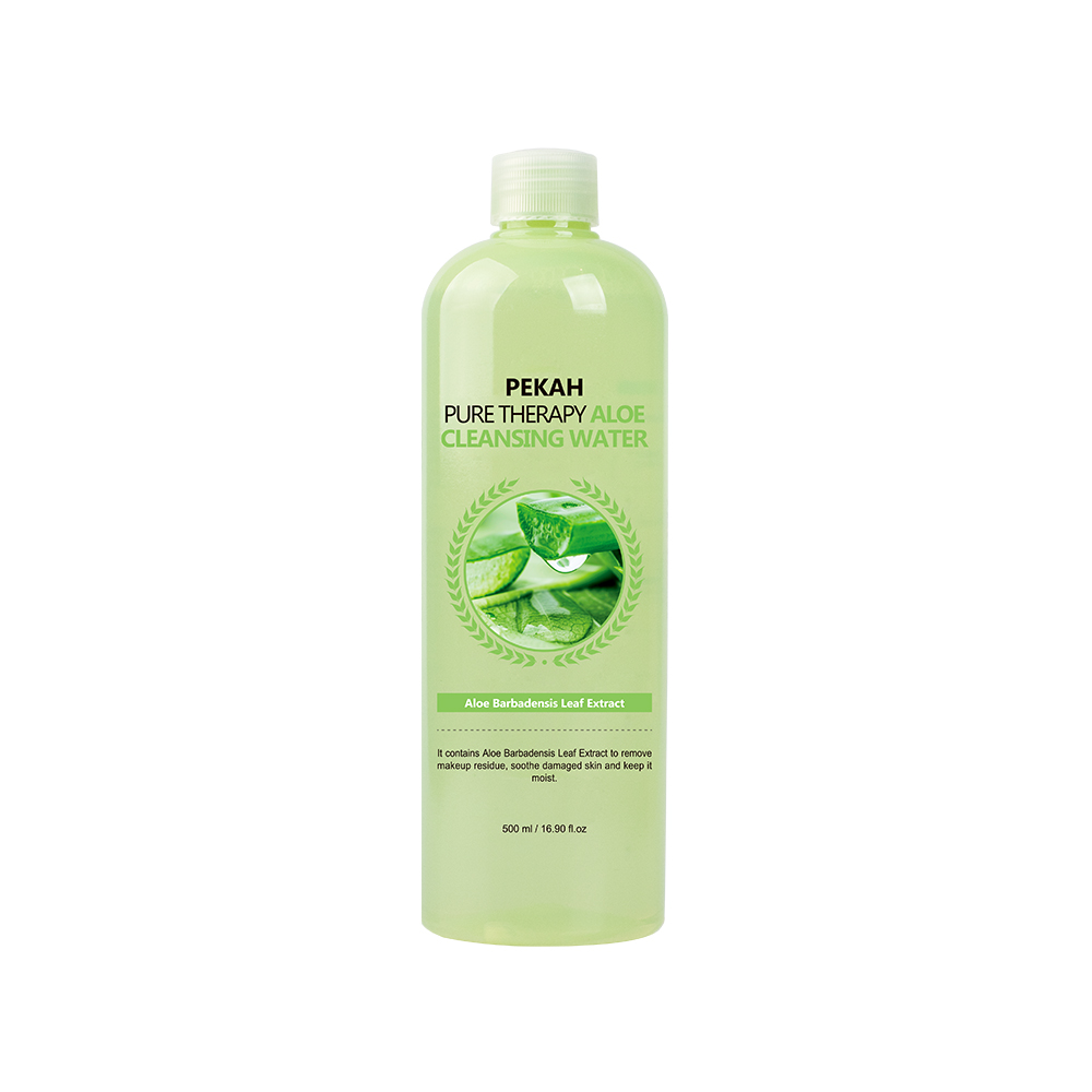 Nước Tẩy Trang Làm Sạch Da , Cấp Ẩm Và Dịu Nhẹ Chiết Xuất Lô Hội Dành Cho Da Khô PEKAH 500ML - PEKAH Pure  Therapy  Aloe Cleansing Water 500ML