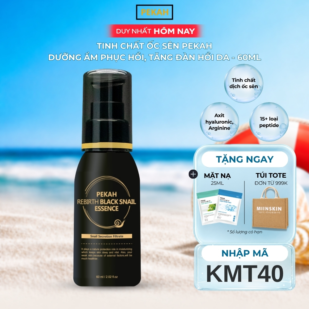 Tinh Chất Dưỡng Ẩm Phục Hồi , Tăng Đàn Hồi Da Ốc Sên PEKAH - PEKAH Rebirth Black Essence