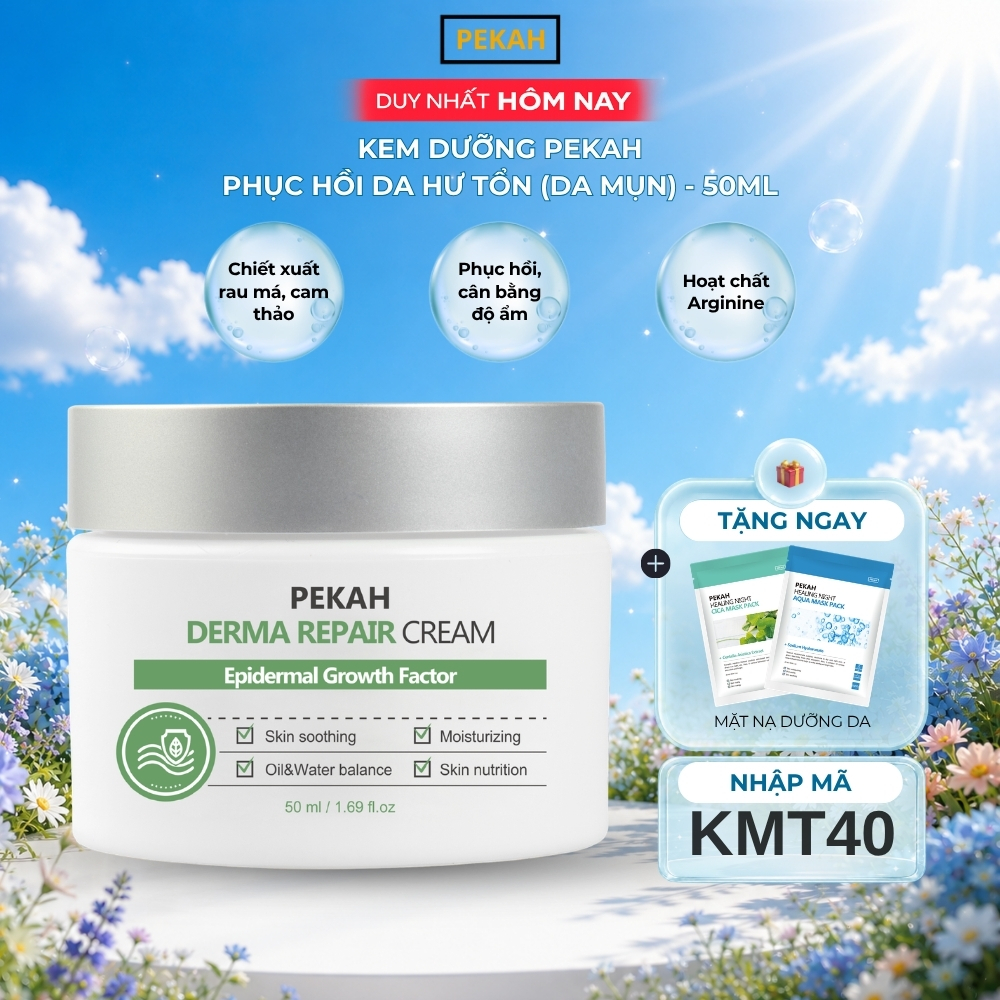 Kem Dưỡng Phục Hồi Da Hư Tổn ( Da Mụn ) PEKAH - PEKAH Derma Repair Cream