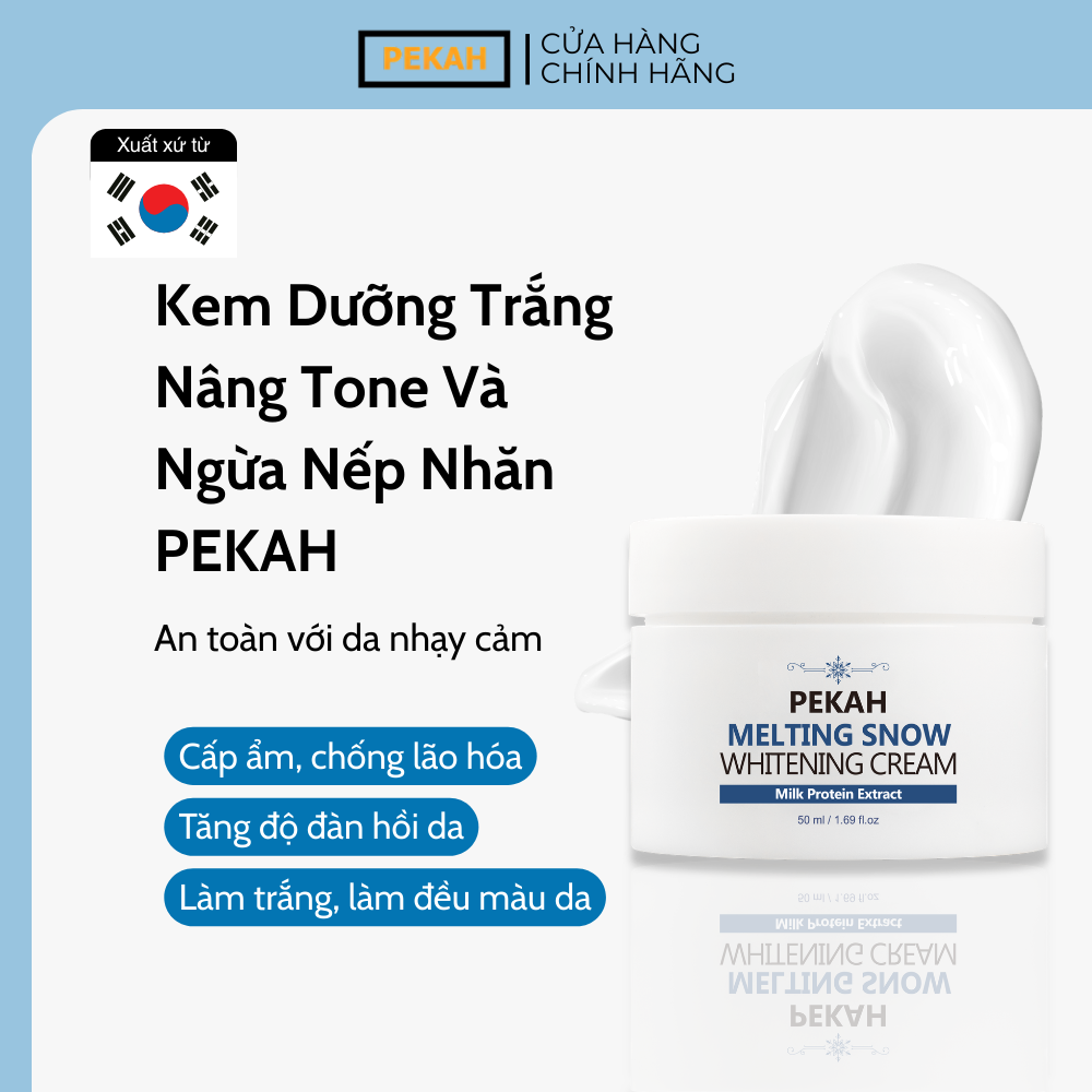 Combo Kem Chống Nắng PEKAH Sun Block 70ml & Kem Dưỡng PEKAH Whitening Cream 50ml Dưỡng Trắng Nâng Tone Đều Màu da