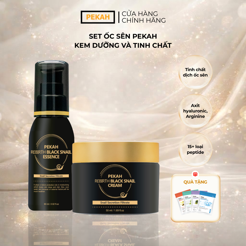 [Nhập mã PK50 giảm 50K] Combo đêm serum 50ml + kem dưỡng ốc sên đen 50ml