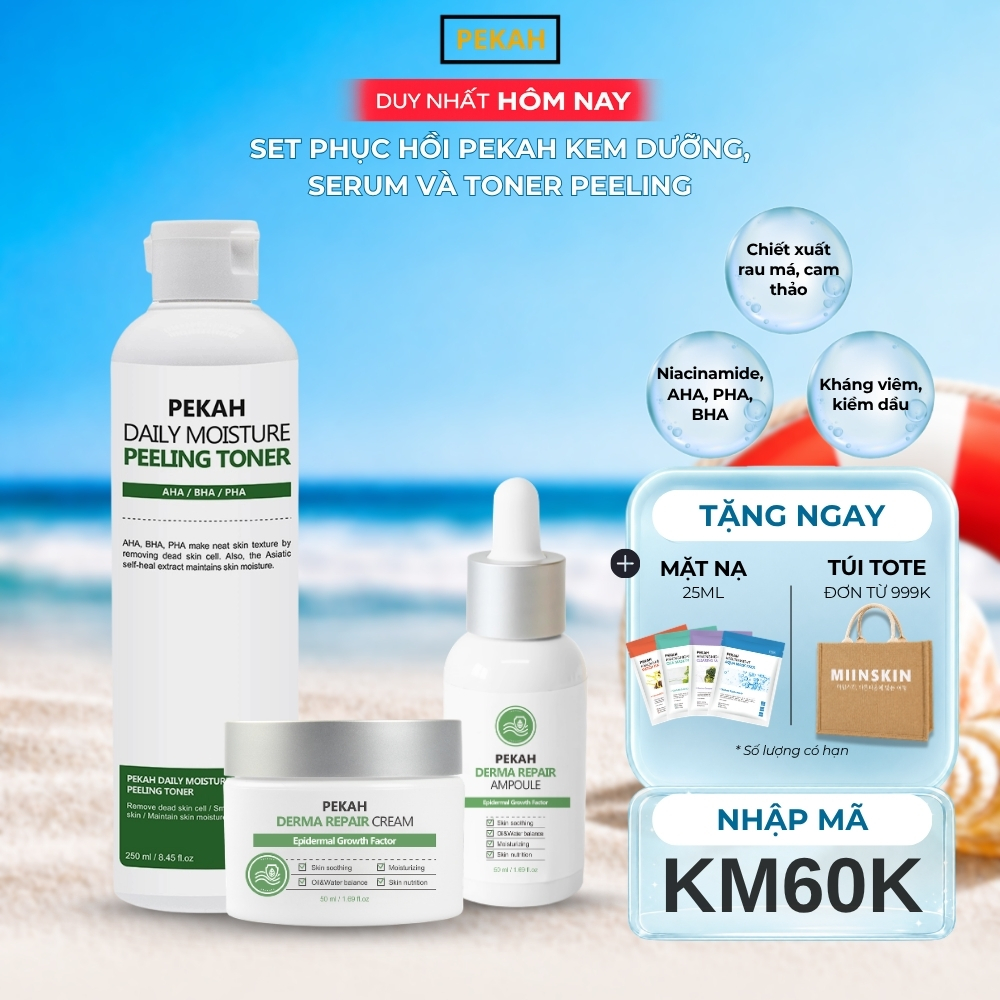 [3 items] Bộ Sản Phẩm Cải Thiện Da Mụn Và Dưỡng Trắng Da PEKAH
