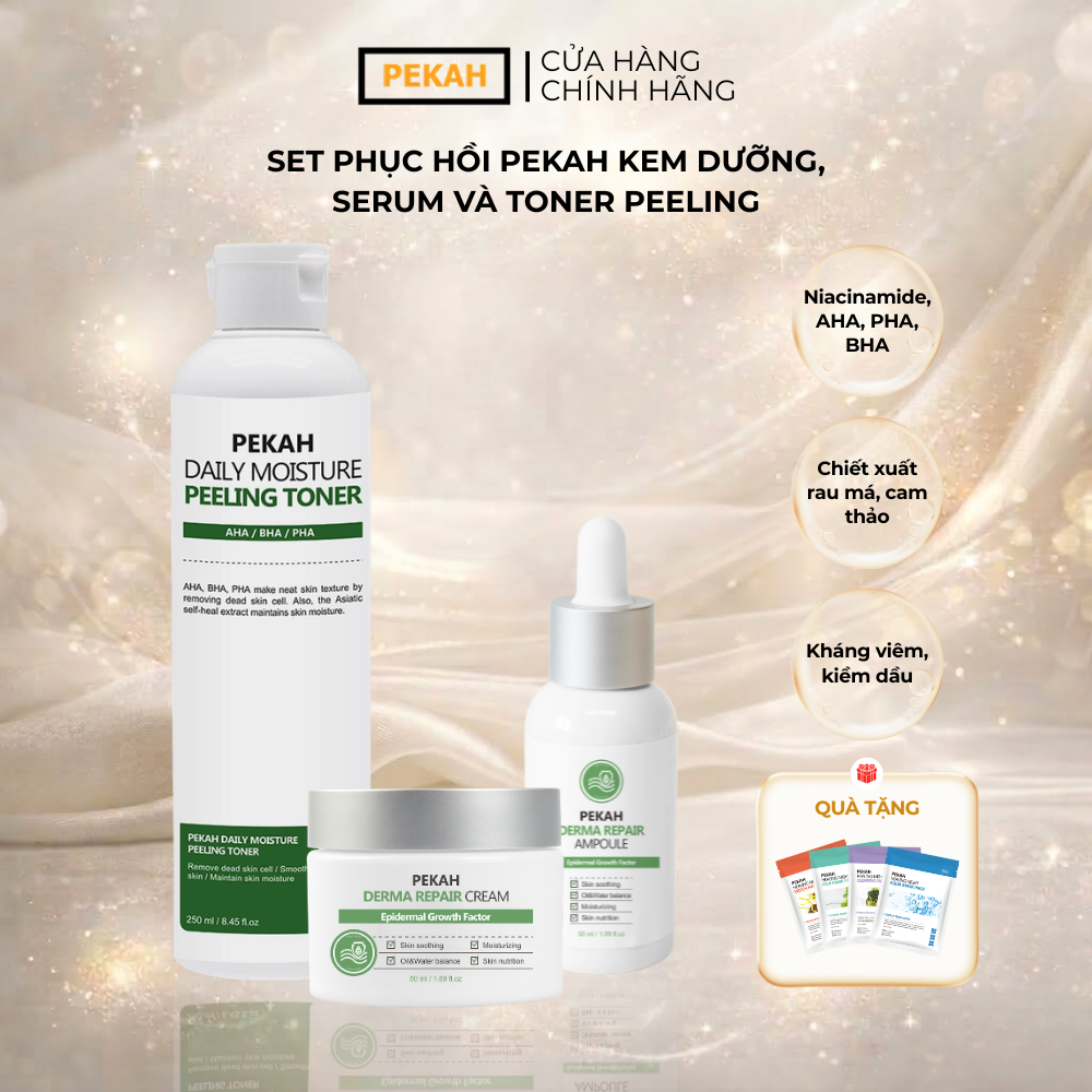 [3 items] Bộ Sản Phẩm Cải Thiện Da Mụn Và Dưỡng Trắng Da PEKAH