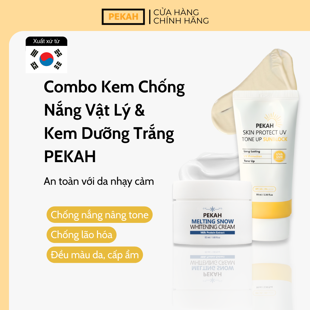 [Nhập mã KM30K giảm 30K] Kem Chống Nắng Vật Lý Nâng Tone, Bảo Vệ Da PEKAH - PEKAH SKIN PROTECT UV TONE UP SUNBLOCK 70ml