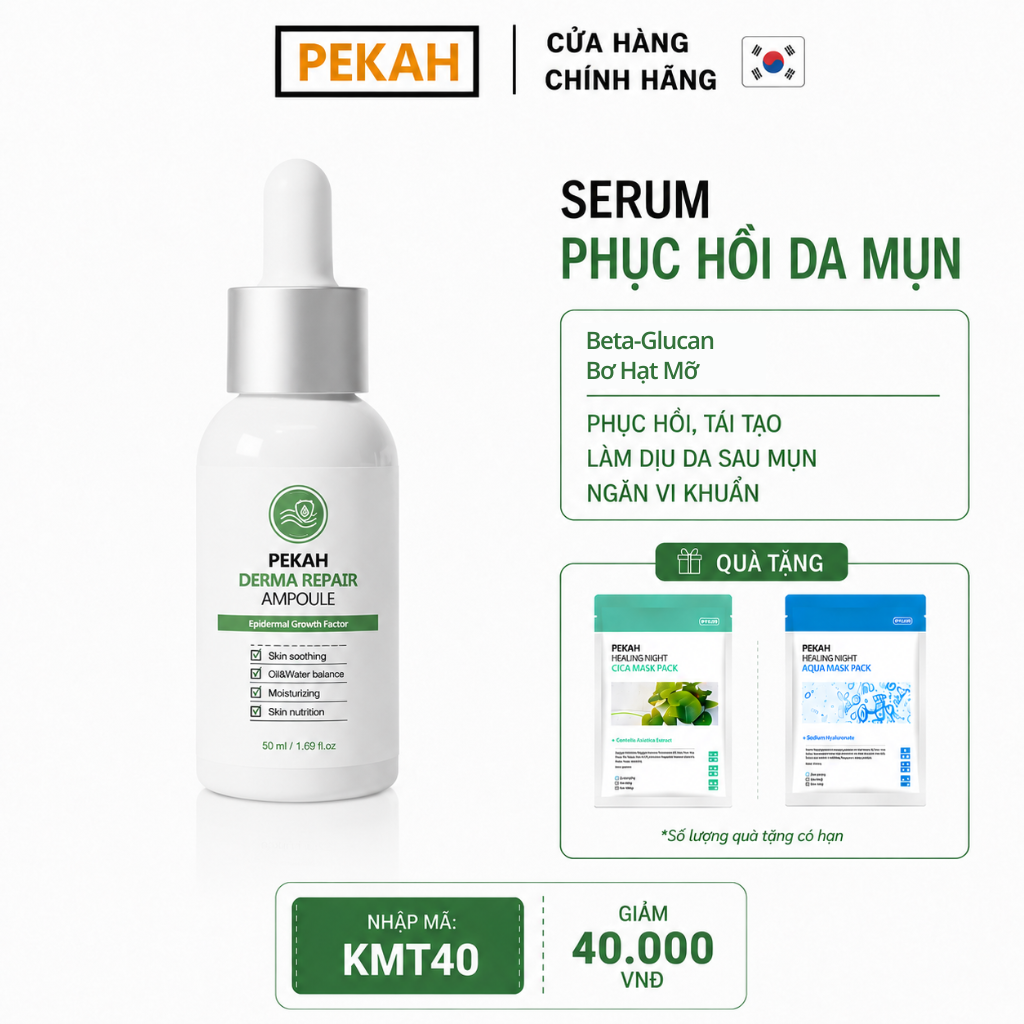 Tinh Chất Phục Hồi Da Hư Tổn ( Da Mụn ) PEKAH - PEKAH Derma Repair Ampoule