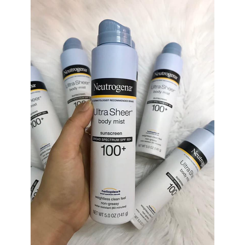 neutrogena spf 100 body mist