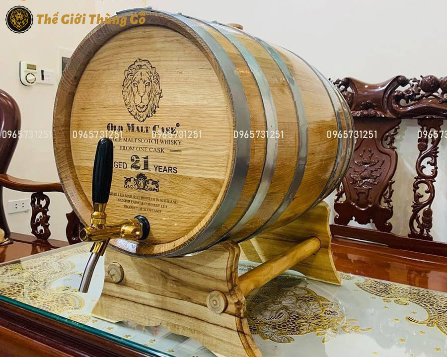 thùng ngâm rượu gỗ sồi 200 lít