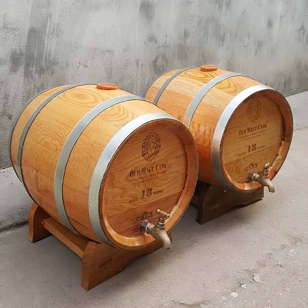 Thùng rượu gỗ sồi 100 Lít Vòi Crom Giá Tại Xưởng