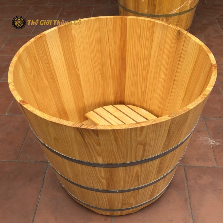 Bồn Tắm Tròn Gỗ Pơ Mu