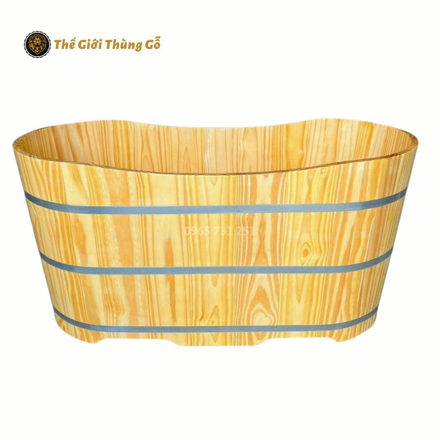 Bồn tắm gỗ Thông dáng Oval
