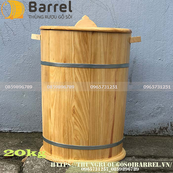 Thùng Đựng Gạo Bằng Gỗ 30kg