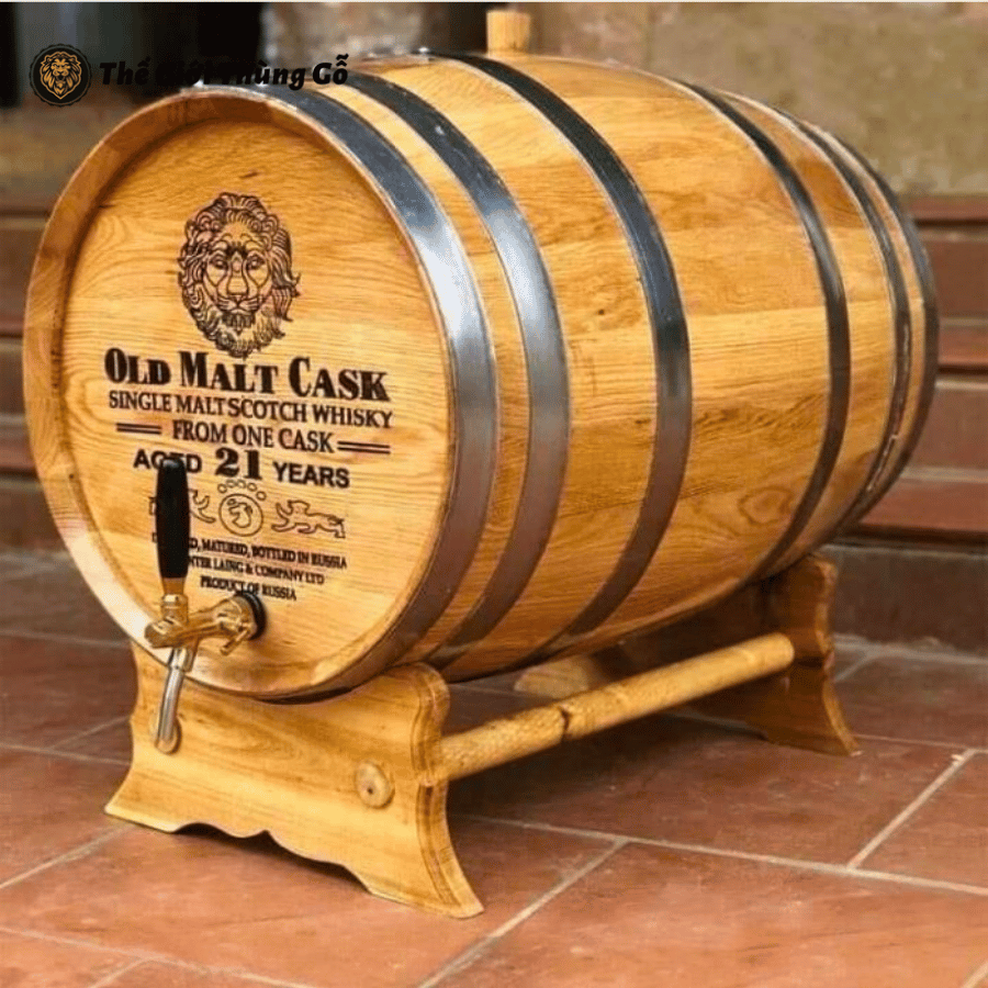 Thùng Gỗ Sồi 30 Lít Vòi Crom Giá Tại Xưởng | Bảo hành 12 tháng