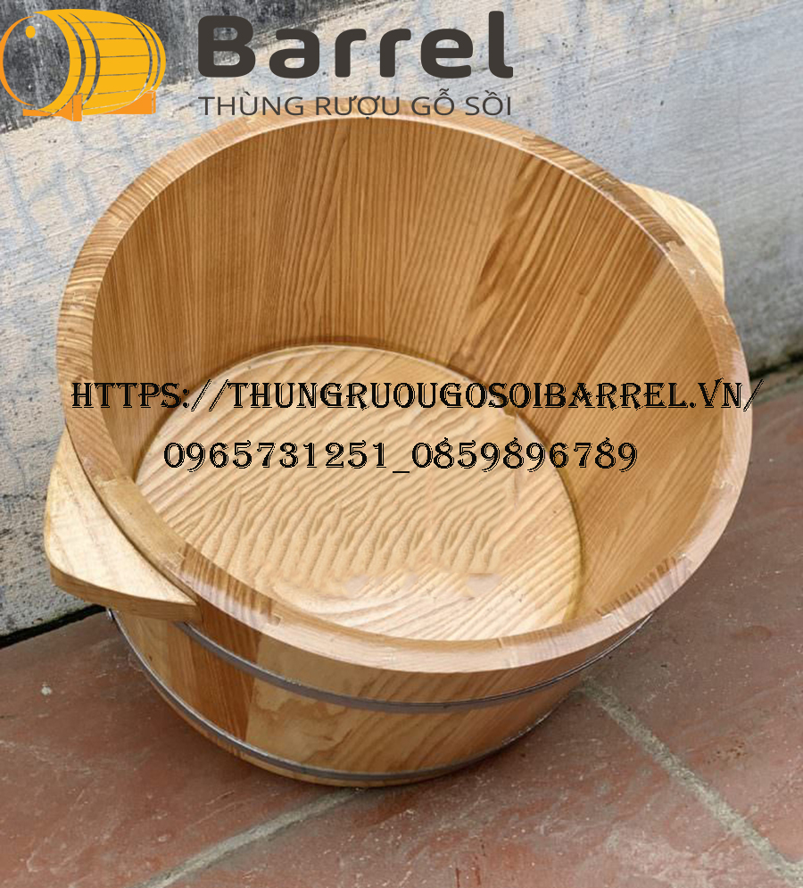 Chậu Ngâm Chân Gỗ PơMu