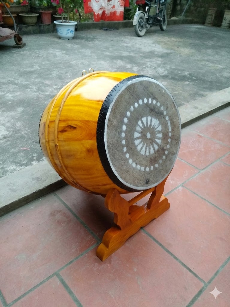 Trống Lễ Đình Làng Mặt 40cm cao 54cm | Trống Nhỏ Dùng Cho Cúng Lễ, Tế Lễ