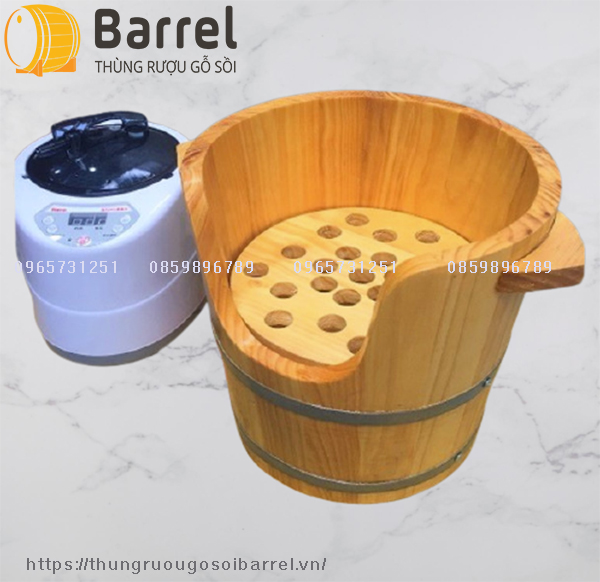 Chậu Gỗ Xông Đầu Dưỡng Sinh