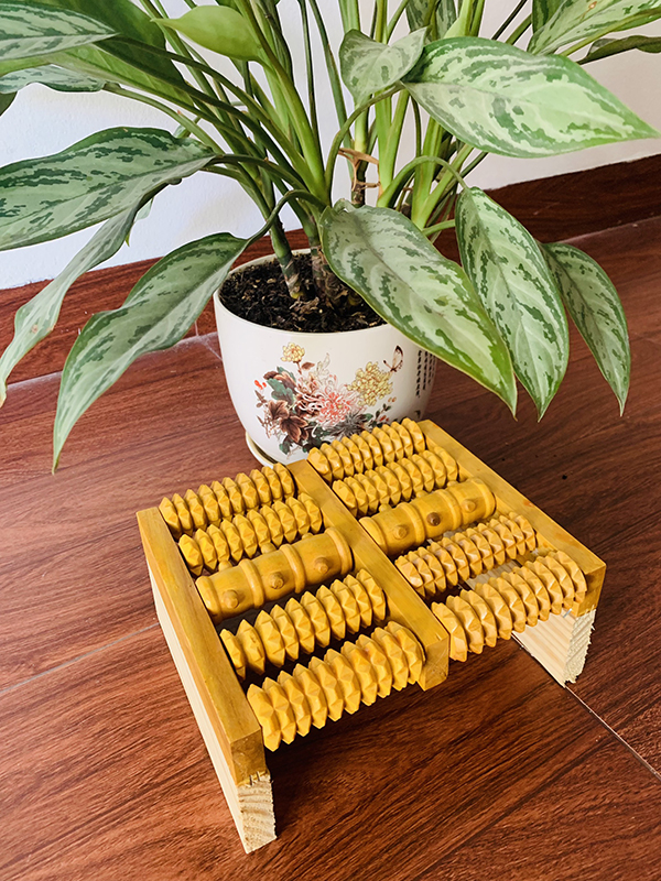 Bàn Lăn Chân Massage Gỗ - Bàn Lăn Chân Gỗ 5 Thanh Massage Loại To