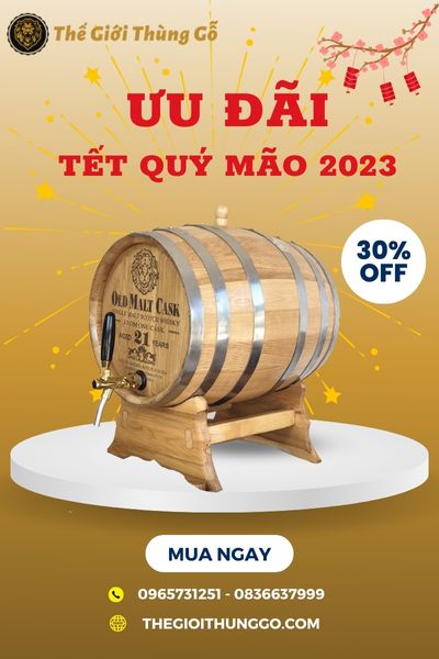 Thùng rượu gỗ sồi