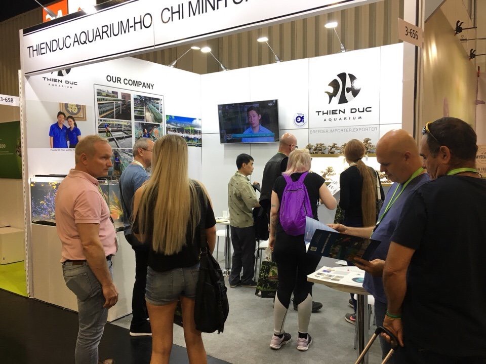 Aquarium fish exhibition at Interzoo - Nuremberg Germany in 2018