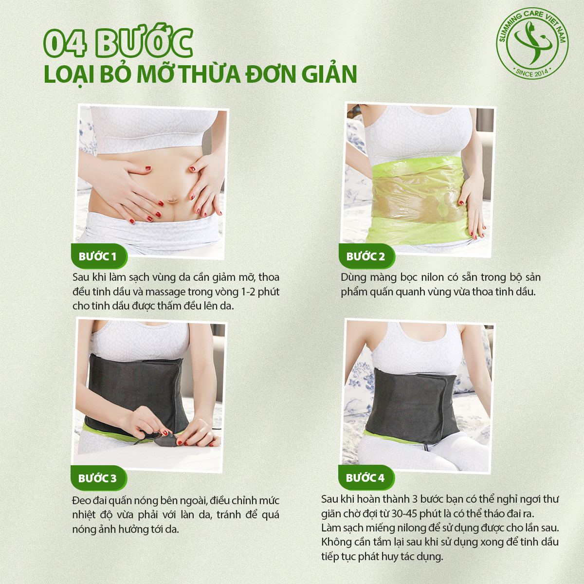 Sử dụng Hiệu quả Đai Ủ Nóng Slimming Body