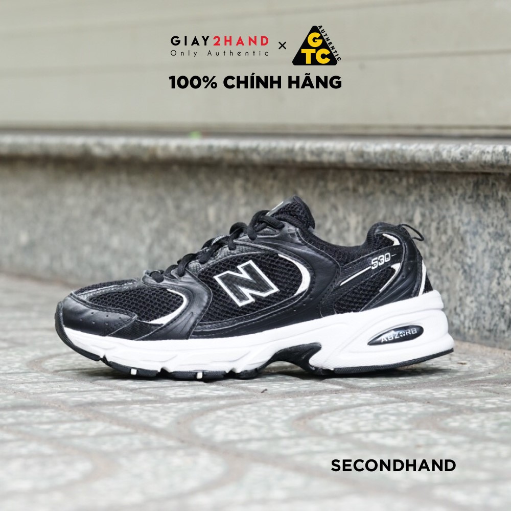 [2hand] Giày Thể Thao NEW BALANCE 530v2 RETRO BLACK/WHITE MR530SD CŨ CHÍNH HÃNG