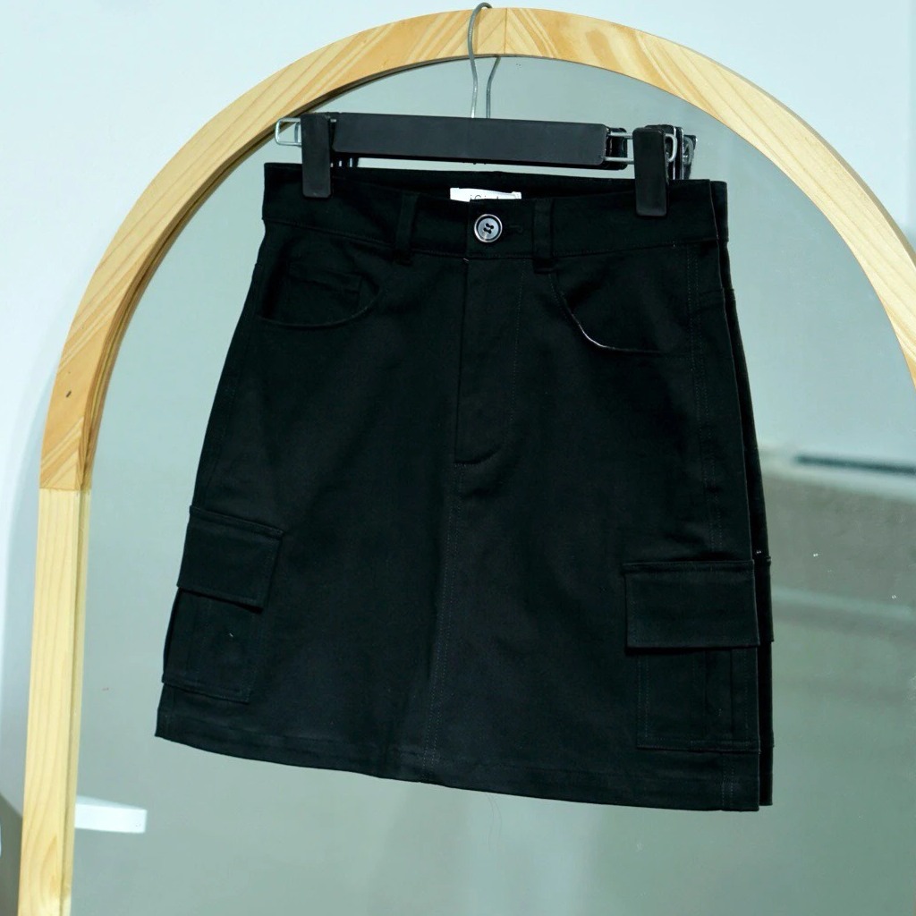 Chân váy nữ, chân váy kaki jeans màu trắng đen size S M L SKUCV-10B |  Shopee Việt Nam