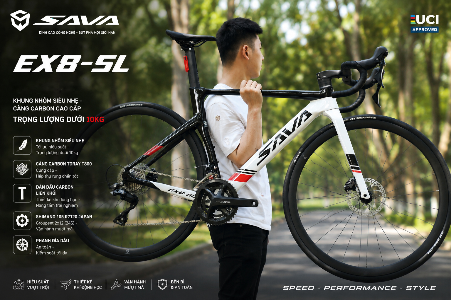 🚨 SAVA EX8 SL – CHIẾC XE ĐUA KHUNG NHÔM KHIẾN XE CARBON CŨNG PHẢI “ÁP LỰC” 🚨
