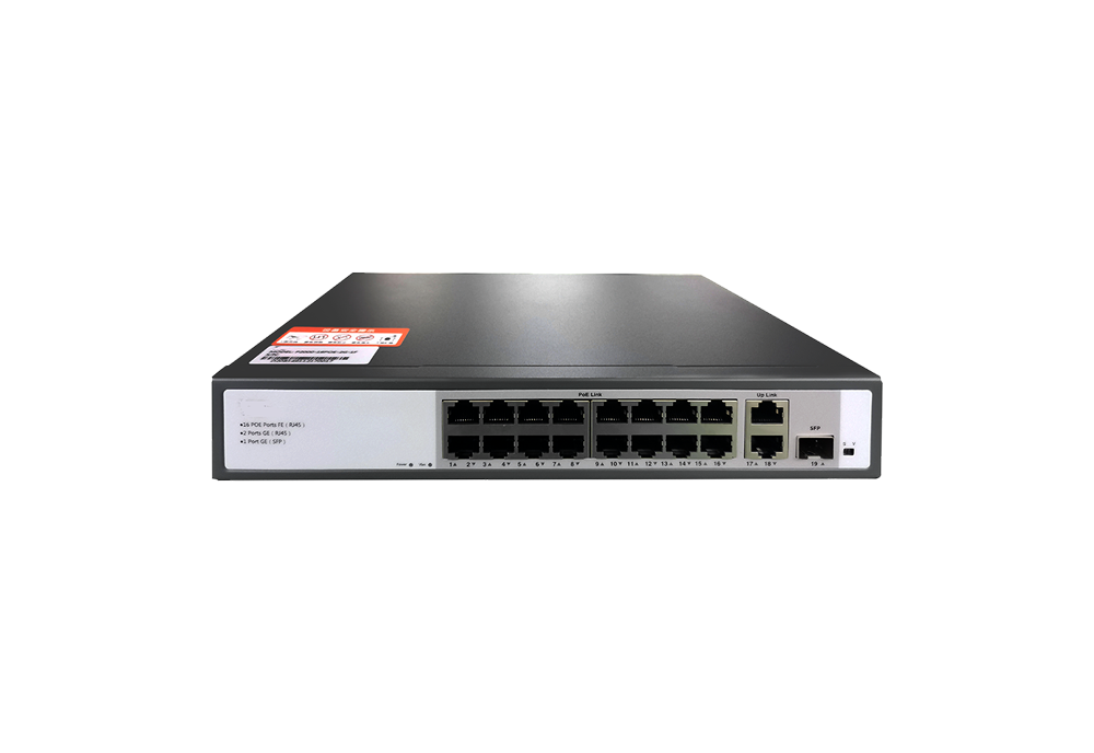 Thiết bị chuyển mạch switch 16FE+2GE+1SFP Unmanaged POE Switch TG-NET SFG1219DP