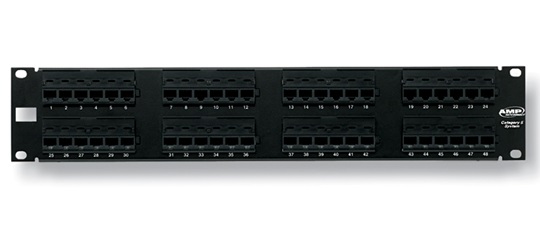 1375015-2 : Thanh đấu nối, UTP, Cat.6,SL110, RJ45, 48 cổng, 2U, thẳng