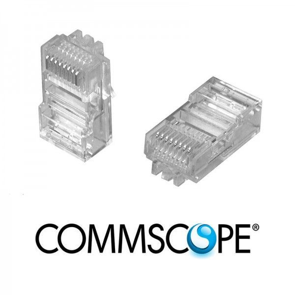 6-557315-3 : Đầu nối cáp UTP, Cat.5, RJ45,26-24 AWG, round, 5.1mm