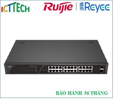 Thiết bị chuyển mạch 24 cổng 10/100/1000 unmanaged Reyee (by Ruijie), RG-ES126G-LP-L