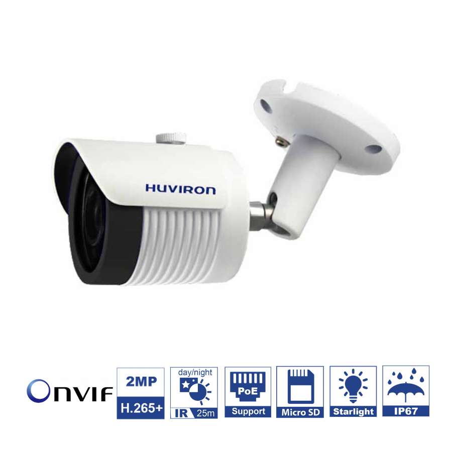 Camera IP thân trụ Huviron F-NP221S/P