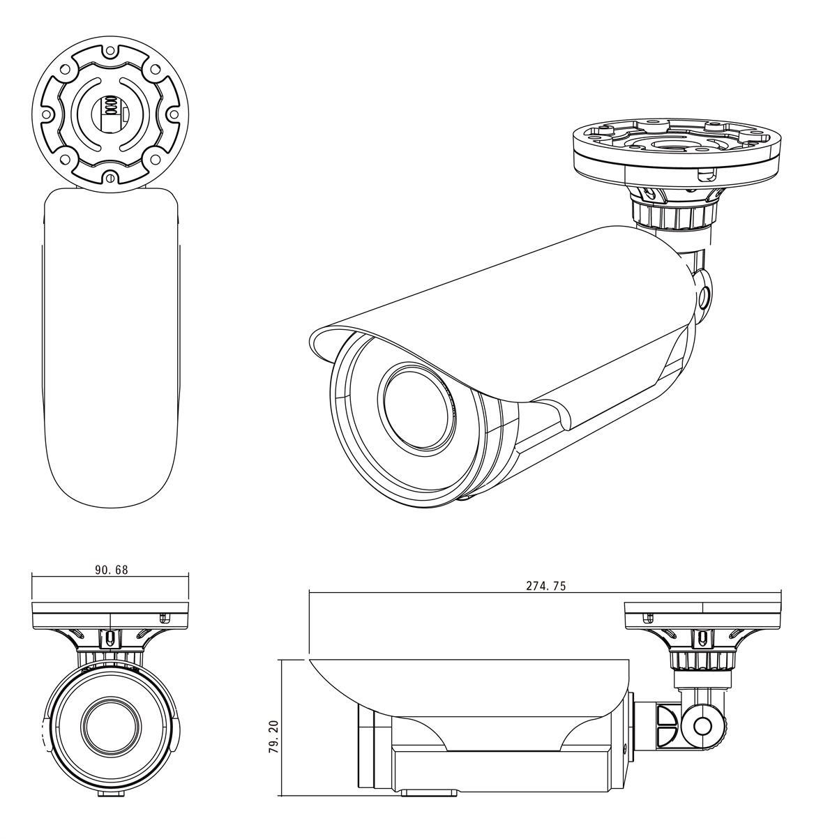 Camera IP thân trụ Huviron F-NP225/AIP