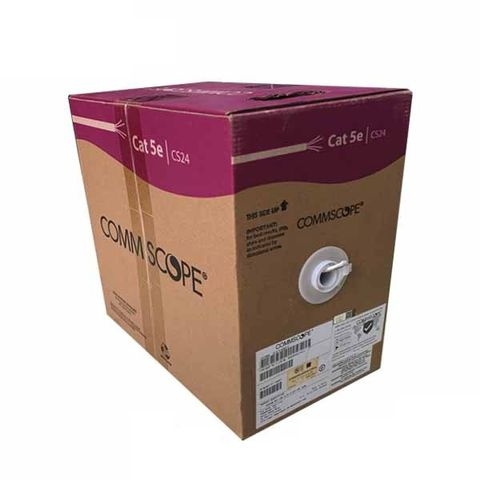 6-219590-2 : Cáp U/UTP, Cat.5e, 4 đôi, CM,24 AWG, Solid, màu trắng, 305m