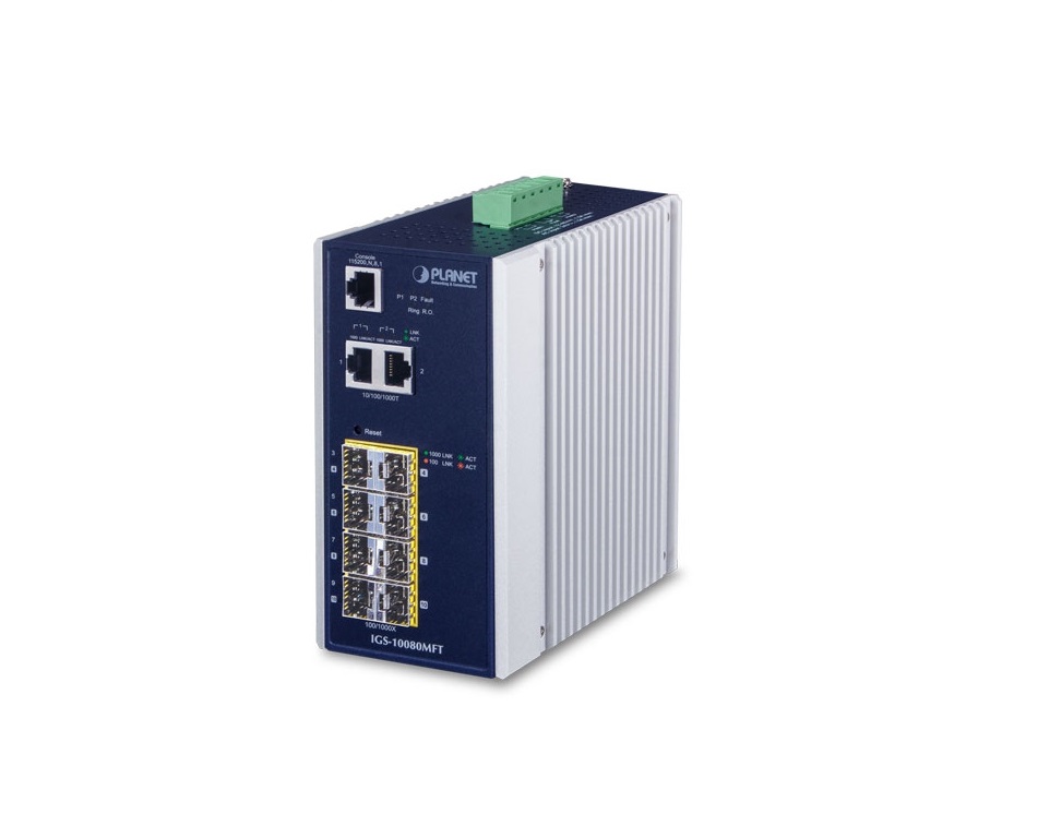 Thiết bị chuyển mạch công nghiệp Planet IGS-10080MFT