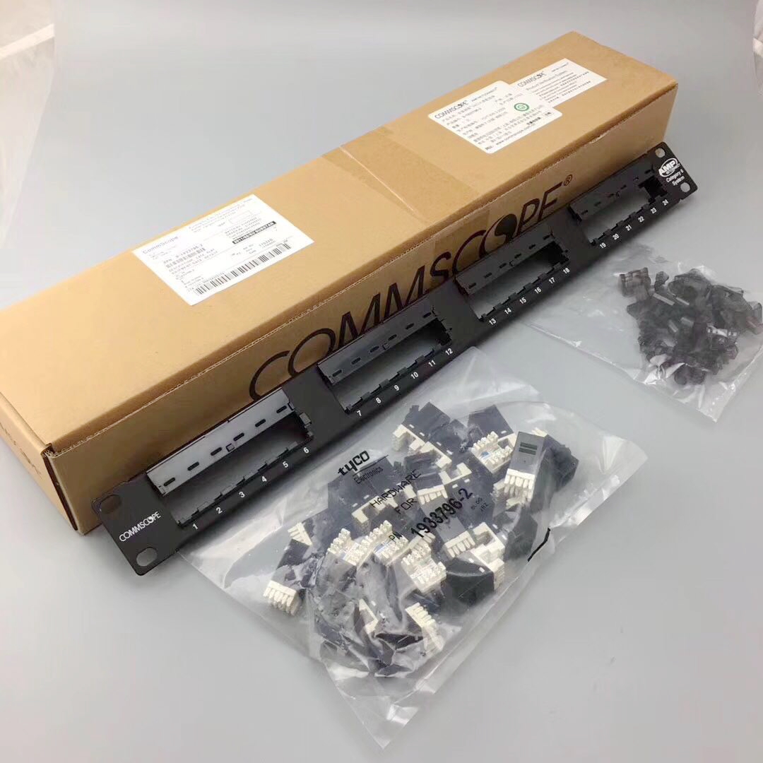 1479154-2 : Thanh đấu nối, UTP, Cat.5e,SL110, RJ45, 24 cổng, 1U, thẳng