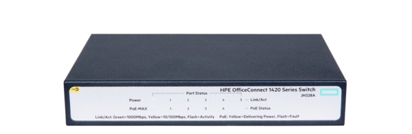 Thiết bị chuyển mạch (switch) HPE 1420 5G PoE+ (32W) Switch JH328A