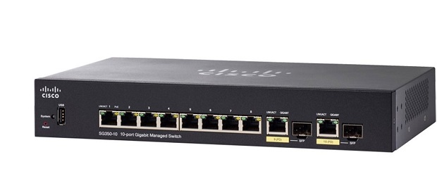 Thiết bị chuyển mạch (switch) Cisco SG350-10-K9-EU