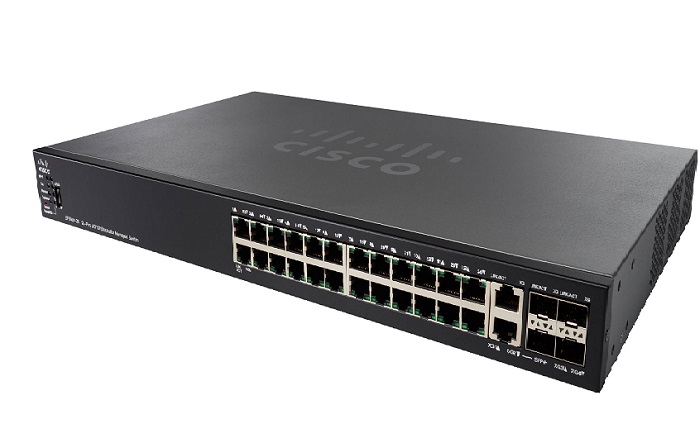 Thiết bị chuyển mạch (switch) Cisco SF550X-24P-K9-EU